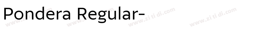 Pondera Regular字体转换